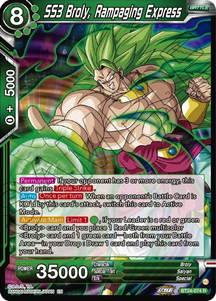 SS3 Broly, Rampaging Express
