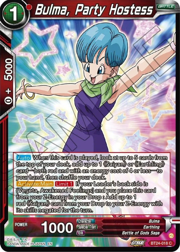 Bulma, Party Hostess
