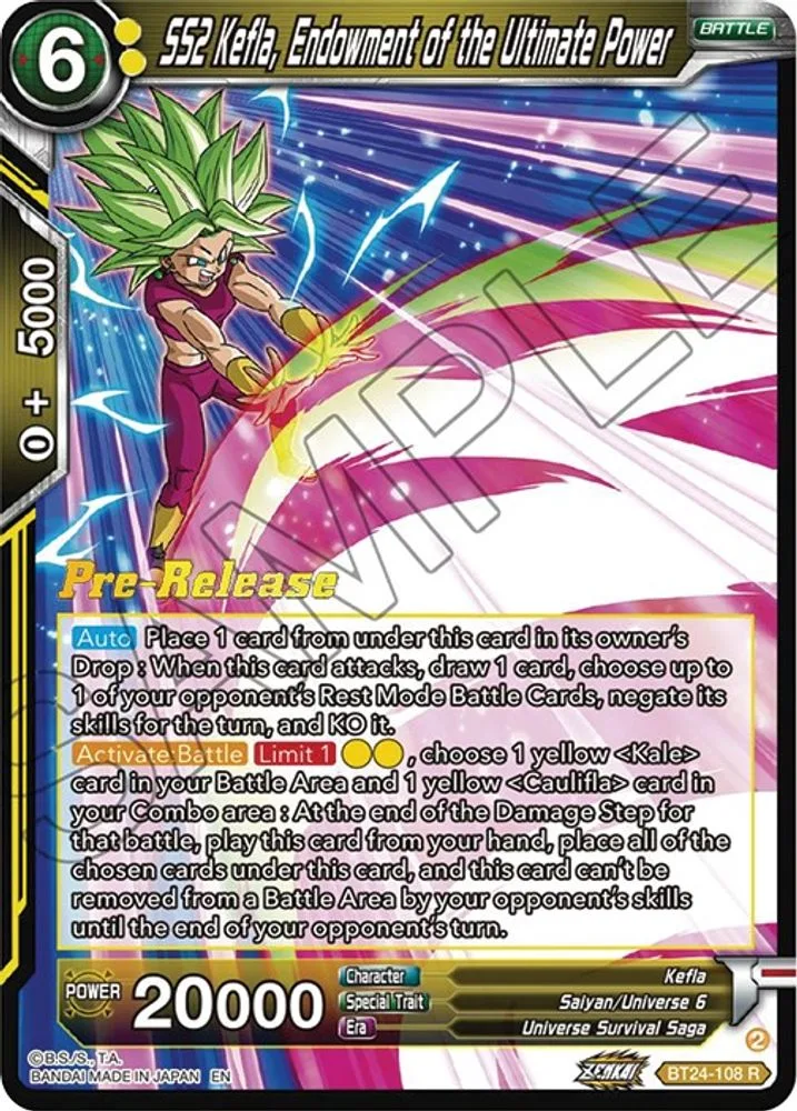 SS2 Kefla, Endowment of the Ultimate Power (Pre-Release)