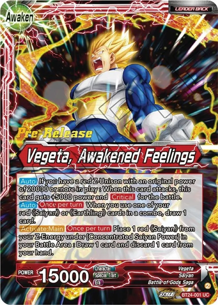Vegeta // Vegeta, Awakened Feelings (Pre-Release)