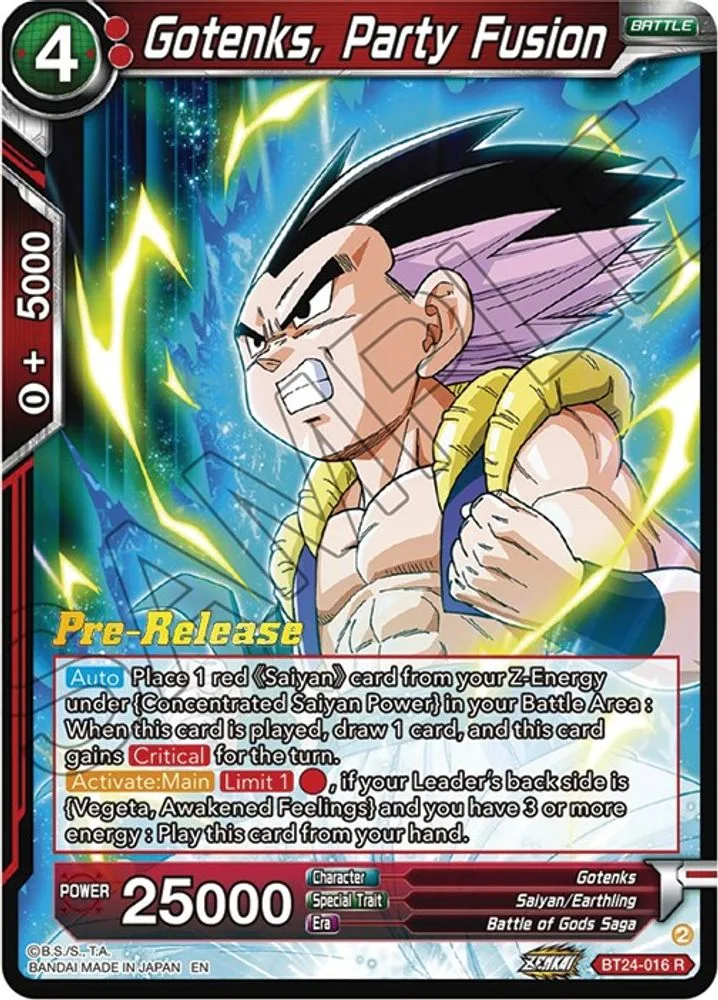 Gotenks, Party Fusion (Pre-Release)