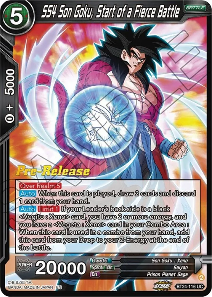 SS4 Son Goku, Start of a Fierce Battle (Pre-Release)