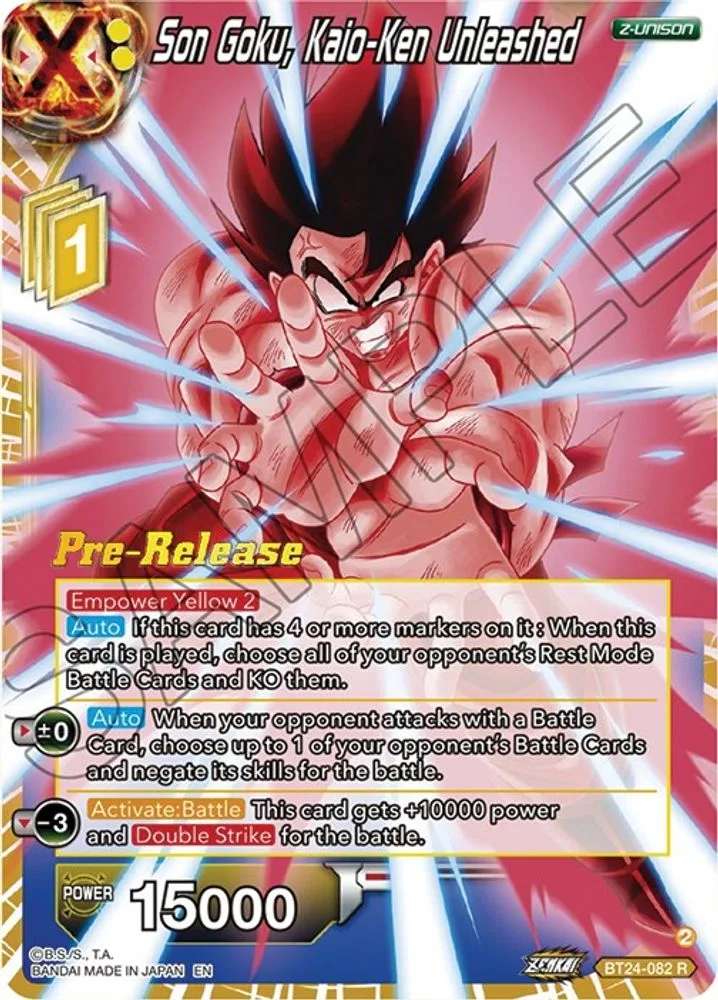 Son Goku, Kaio-Ken Unleashed (Pre-Release)