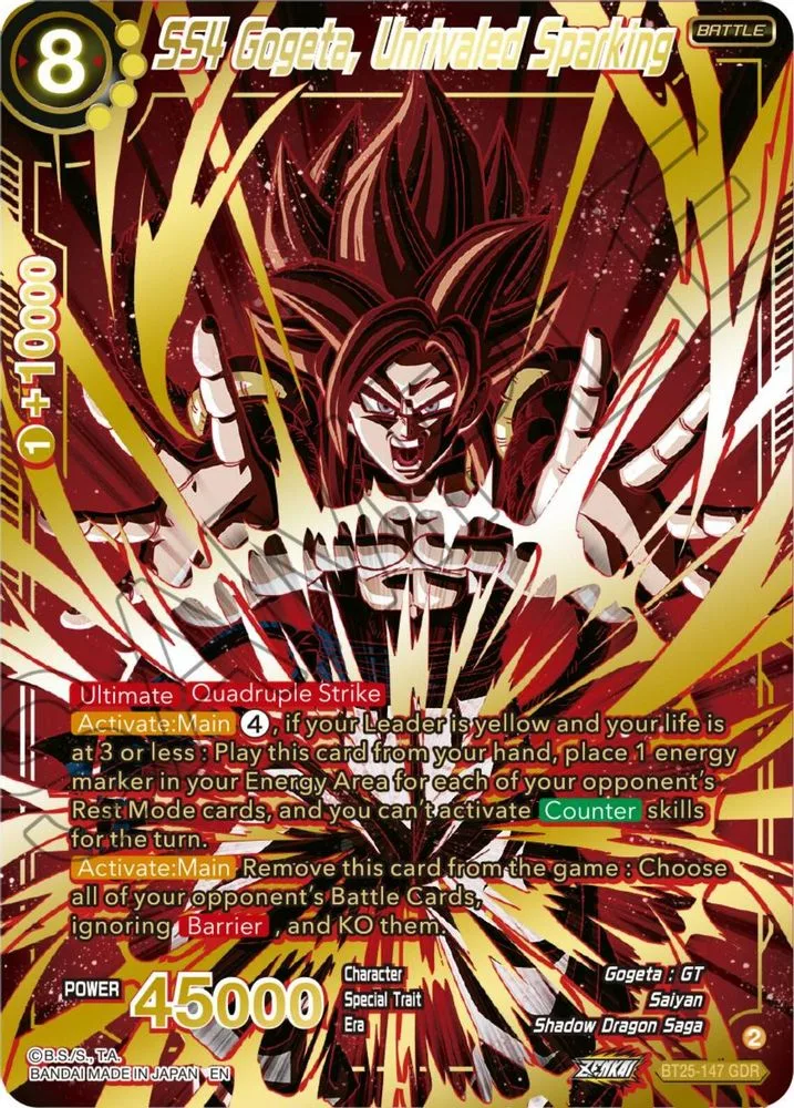SS4 Gogeta, Unrivaled Sparking (GDR)