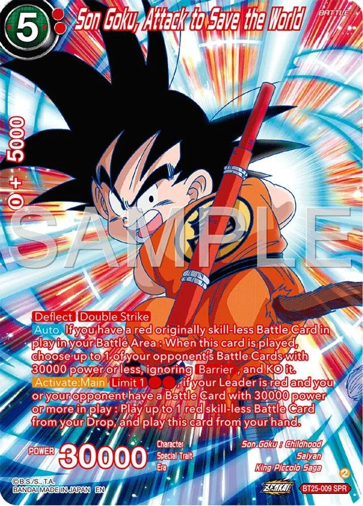 Son Goku, Attack to Save the World (SPR)