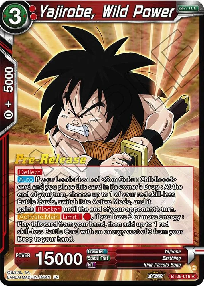 Yajirobe, Wild Power (Pre-Release)