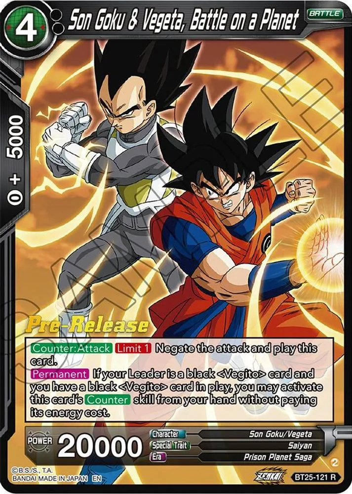 Son Goku & Vegeta, Battle on a Planet (Pre-Release)
