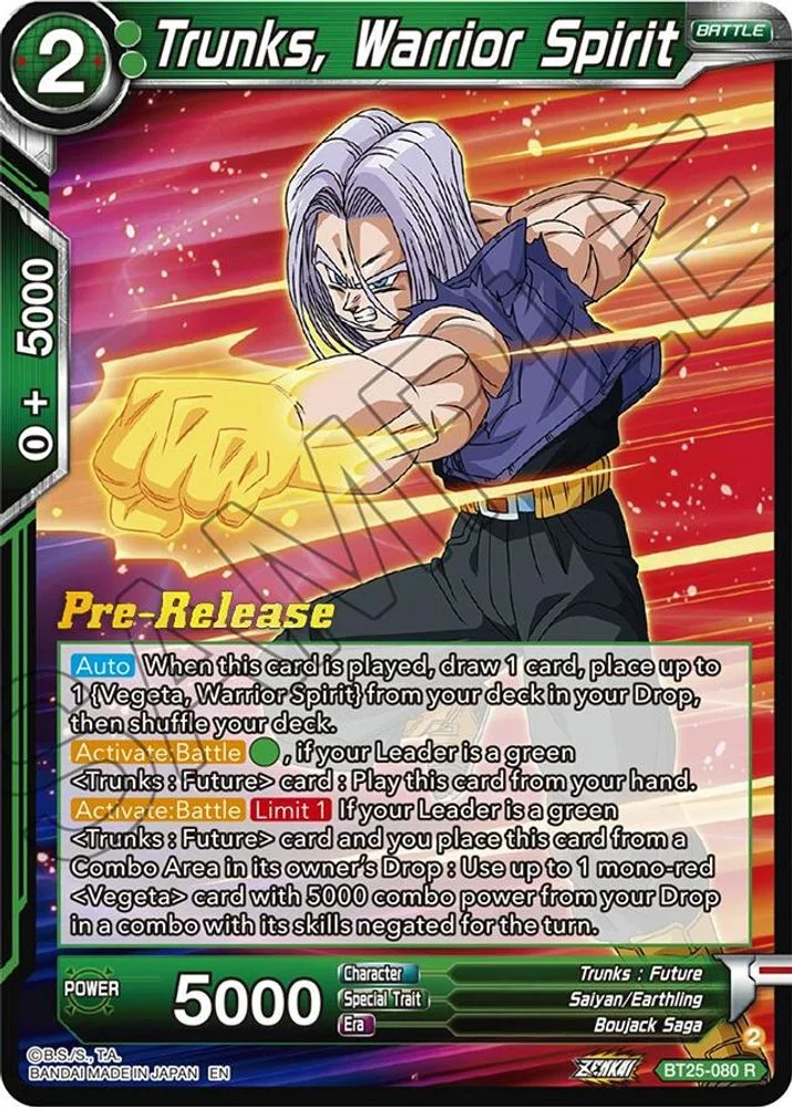Trunks, Warrior Spirit (Pre-Release)