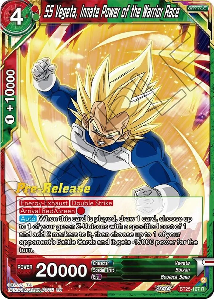 SS Vegeta, Innate Power of the Warrior Race (Pre-Release)
