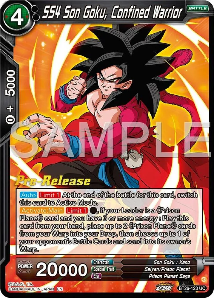 SS4 Son Goku, Confined Warrior (Pre-Release)