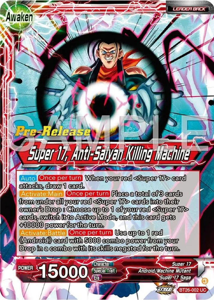 Hell Fighter 17 // Super 17, Anti-Saiyan Killing Machine (Pre-Release)