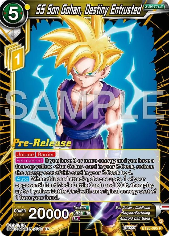 SS Son Gohan, Destiny Entrusted (Pre-Release)
