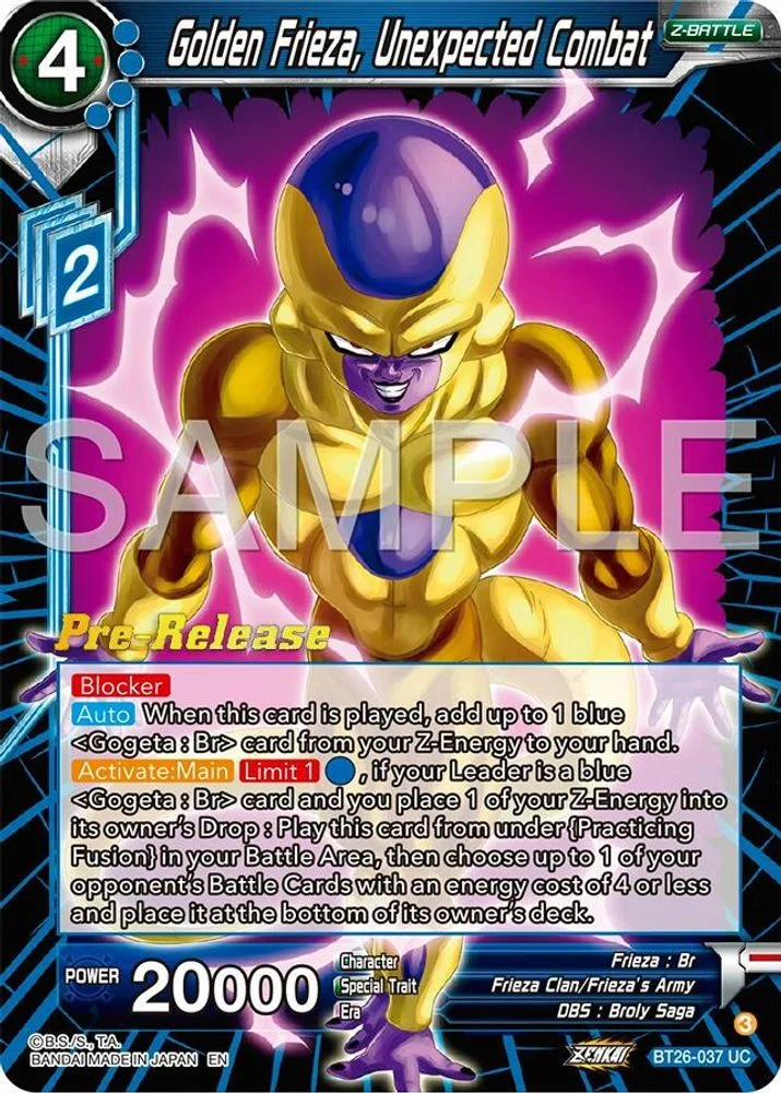 Golden Frieza, Unexpected Combat (Pre-Release)