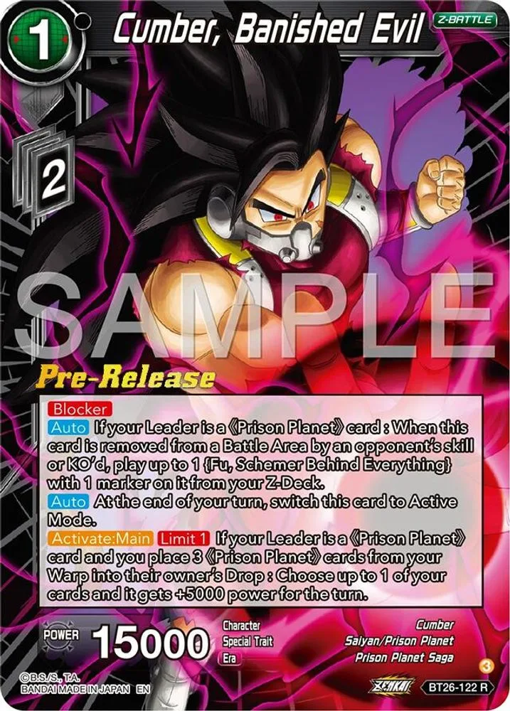 Cumber, Banished Evil (Pre-Release)