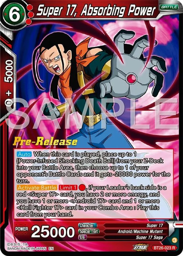 Super 17, Absorbing Power (Pre-Release)