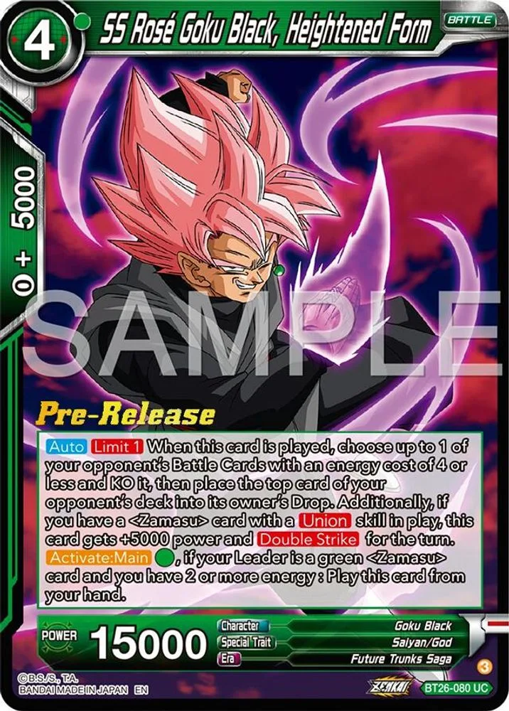 SS Rose Goku Black, Heightened Form (Pre-Release)