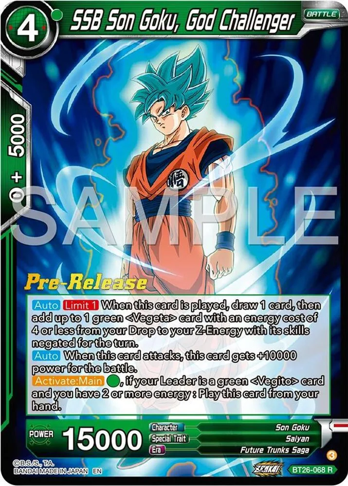 SSB Son Goku, God Challenger (Pre-Release)