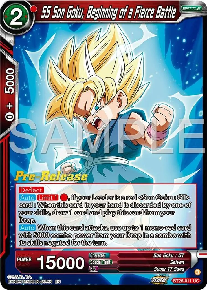 SS Son Goku, Beginning of a Fierce Battle (Pre-Release)