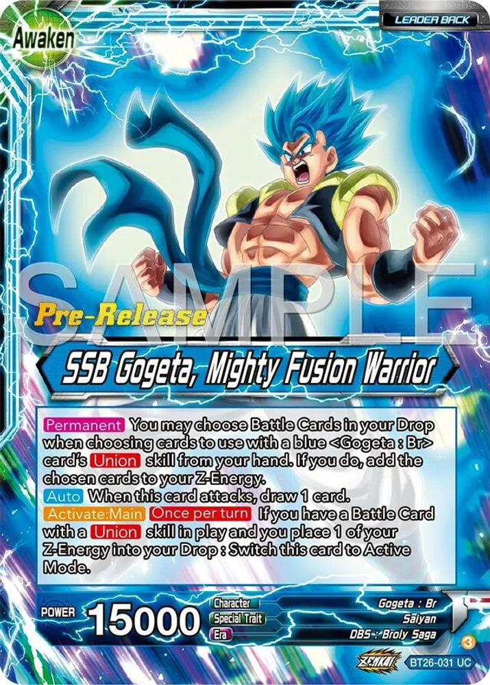 Gogeta // SSB Gogeta, Mighty Fusion Warrior (Pre-Release)