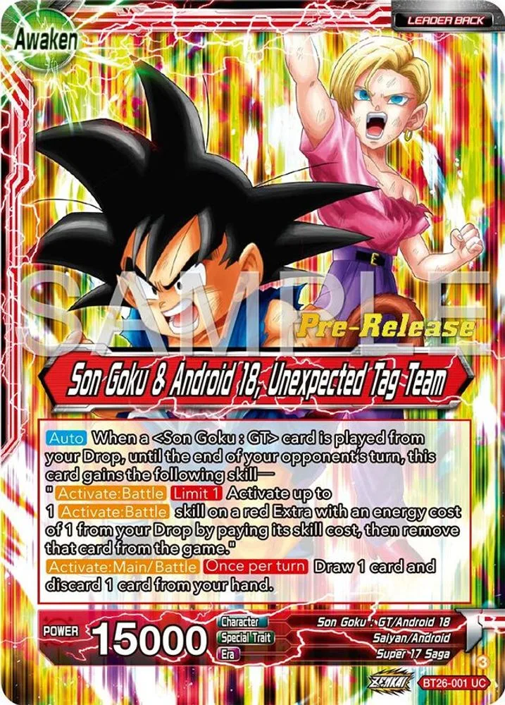 Son Goku // Son Goku & Android 18, Unexpected Tag Team (Pre-Release)