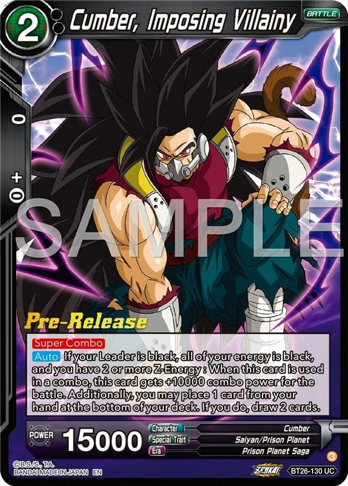 Cumber, Imposing Villainy (Pre-Release)