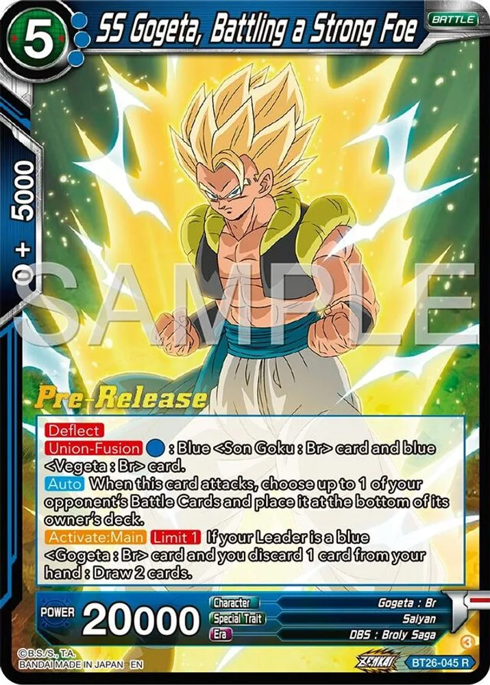 SS Gogeta, Battling a Strong Foe (Pre-Release)