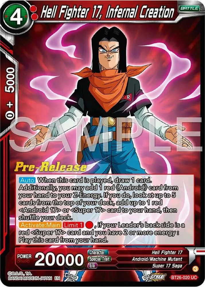 Hell Fighter 17, Infernal Creation (Pre-Release)