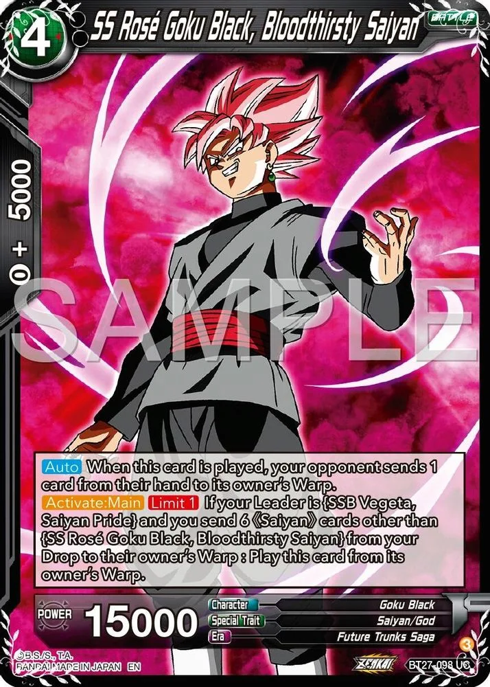 SS Rose Goku Black, Bloodthisty Saiyan