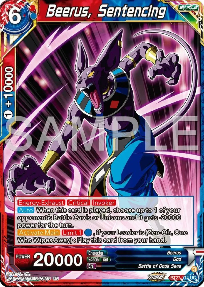 Beerus, Sentencing