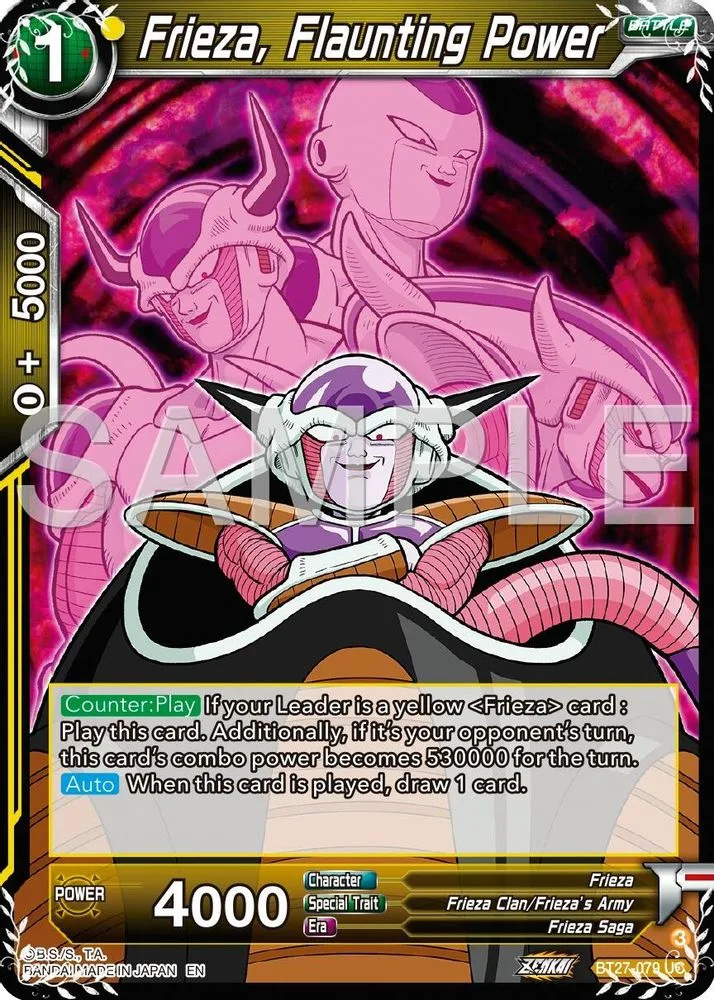 Frieza, Flaunting Power