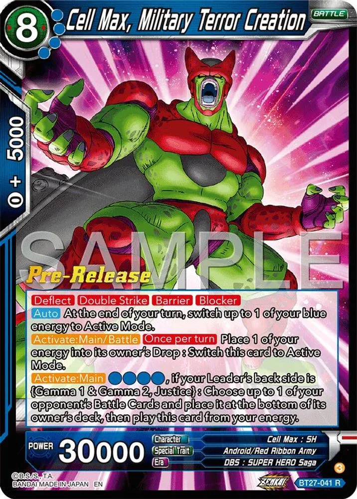 Cell Max, Military Terror Creation (Pre-Release)