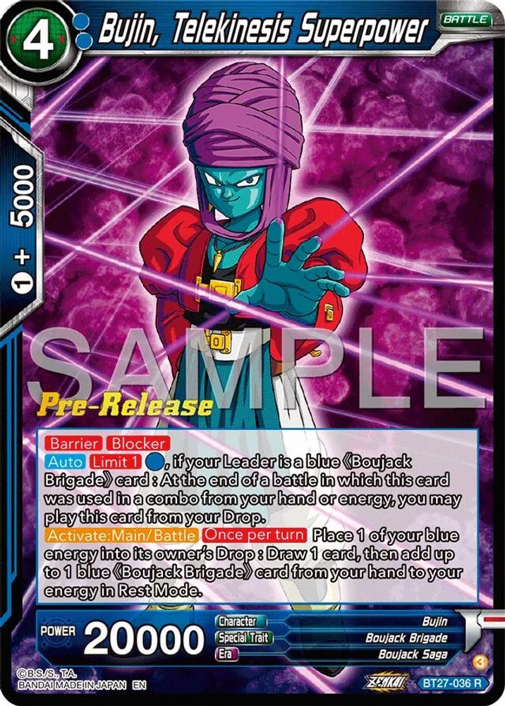 Bujin, Telekinesis Superpower (Pre-Release)
