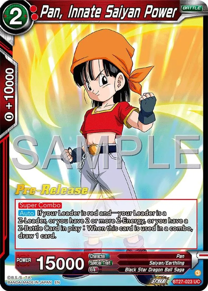 Pan, Innate Saiyan Power (Pre-Release)