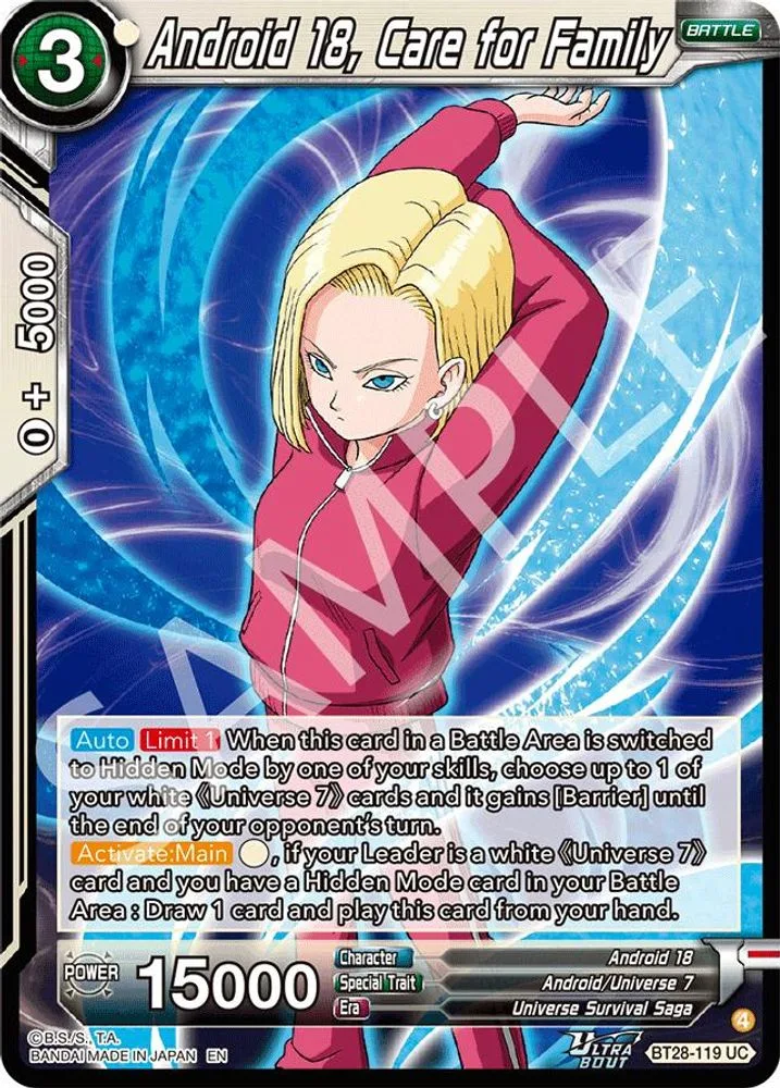 Android 18, Care for Family