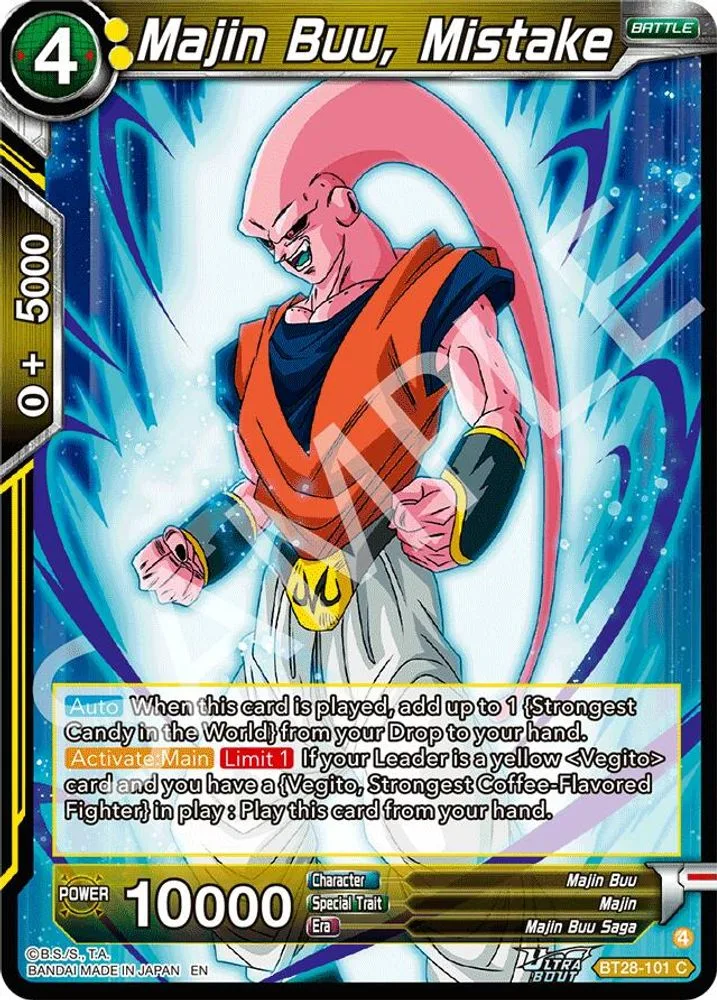 Majin Buu, Mistake