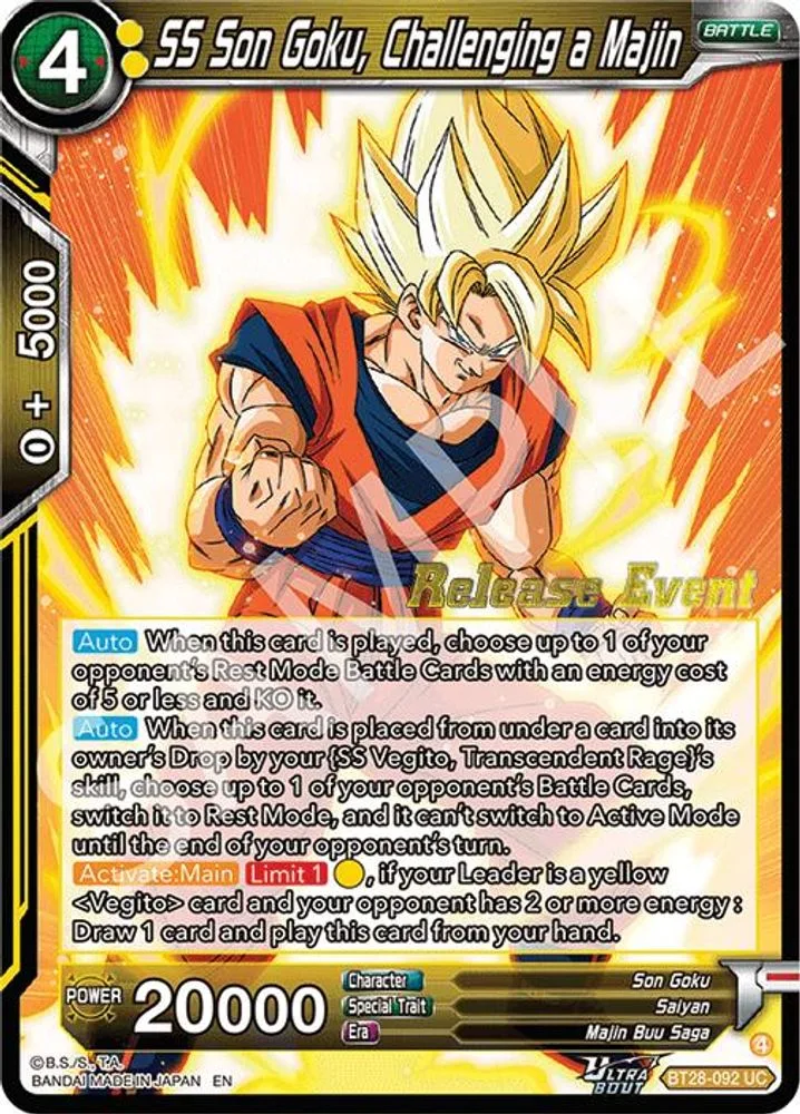 SS Son Goku, Challenging a Majin (Release Event)