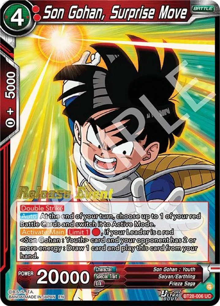 Son Gohan, Surprise Move (Release Event)
