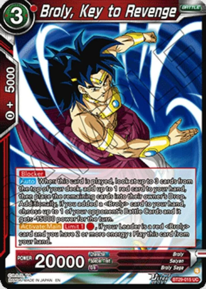 Broly, Key to Revenge