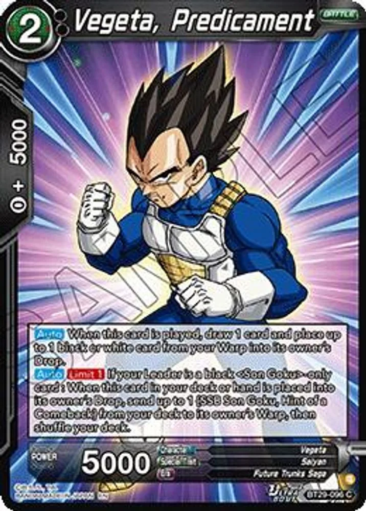 Vegeta, Predicament