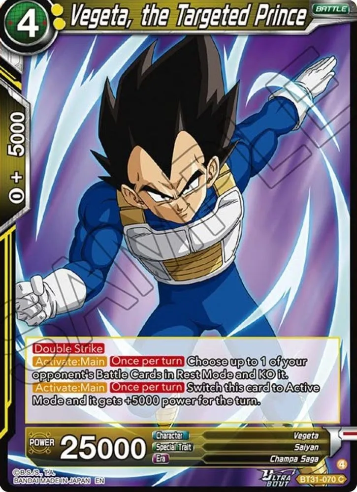 Vegeta, the Targeted Prince