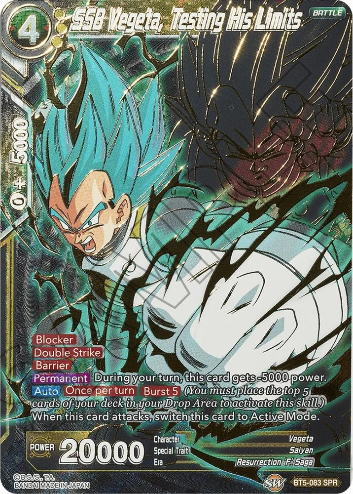 SSB Vegeta, Testing His Limits (SPR)