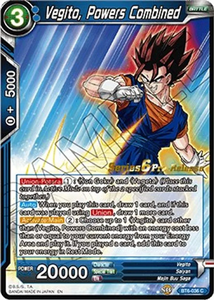 Vegito, Powers Combined (Pre-Release)