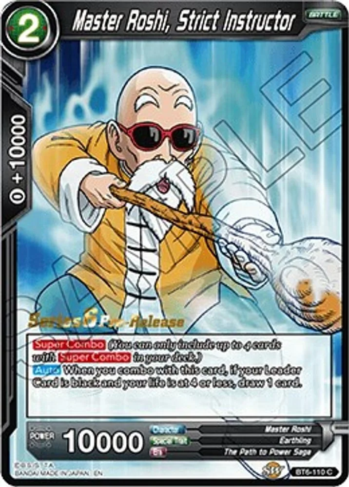 Master Roshi, Strict Instructor (Pre-Release)