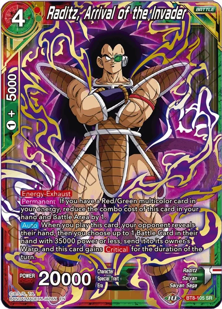 Raditz, Arrival of the Invader