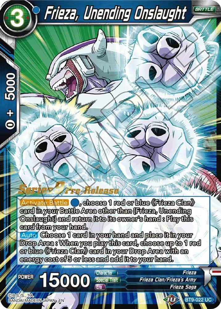 Frieza, Unending Onslaught (Pre-Release)