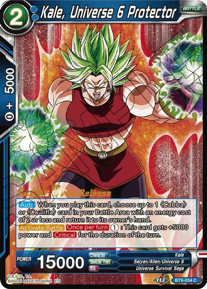 Kale, Universe 6 Protector (Pre-Release)