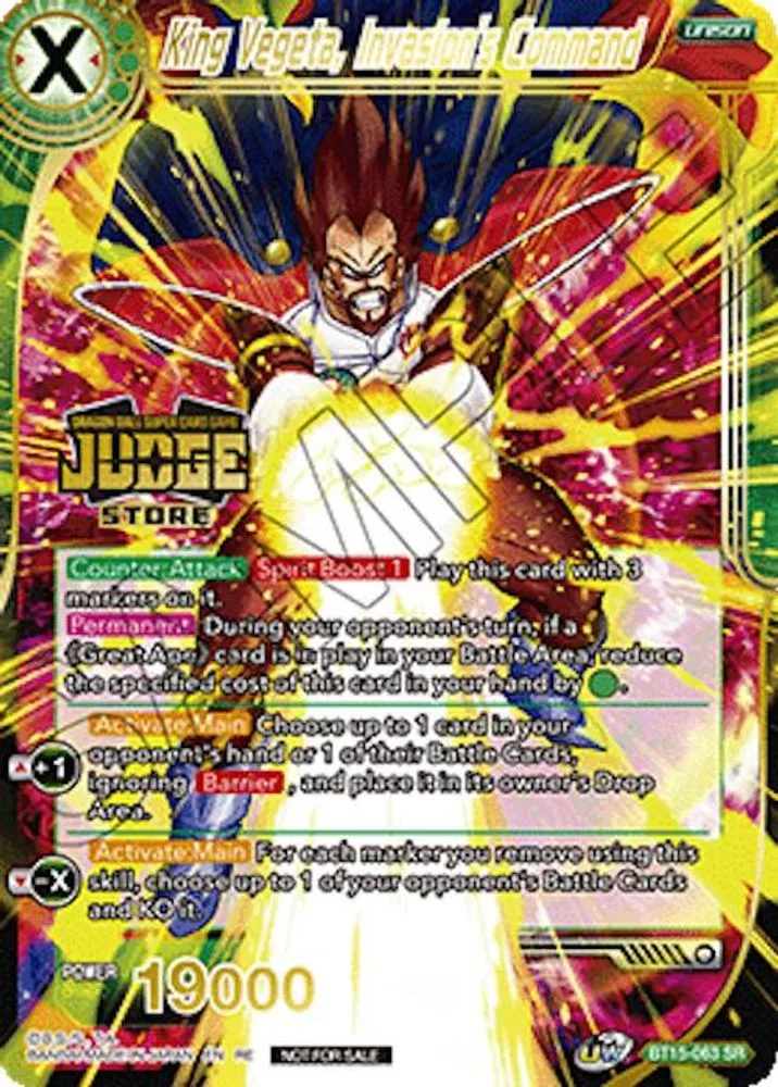 King Vegeta, Invasion's Command (Judge Pack Vol.18 · Store)