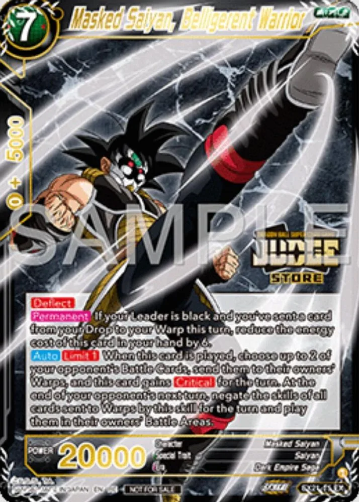 Masked Saiyan, Belligerent Warrior (Judge Pack Vol.16 · Store)