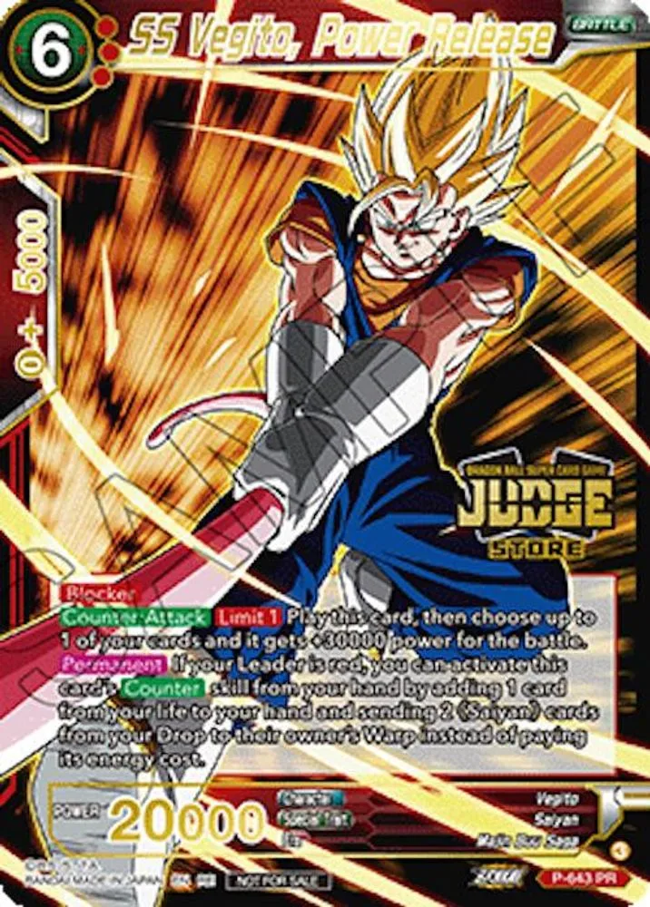 SS Vegito, Power Release (Judge Pack Vol.18 · Store)