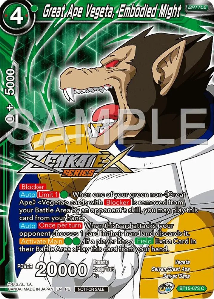 Great Ape Vegeta, Embodied Might (Event Pack 15)